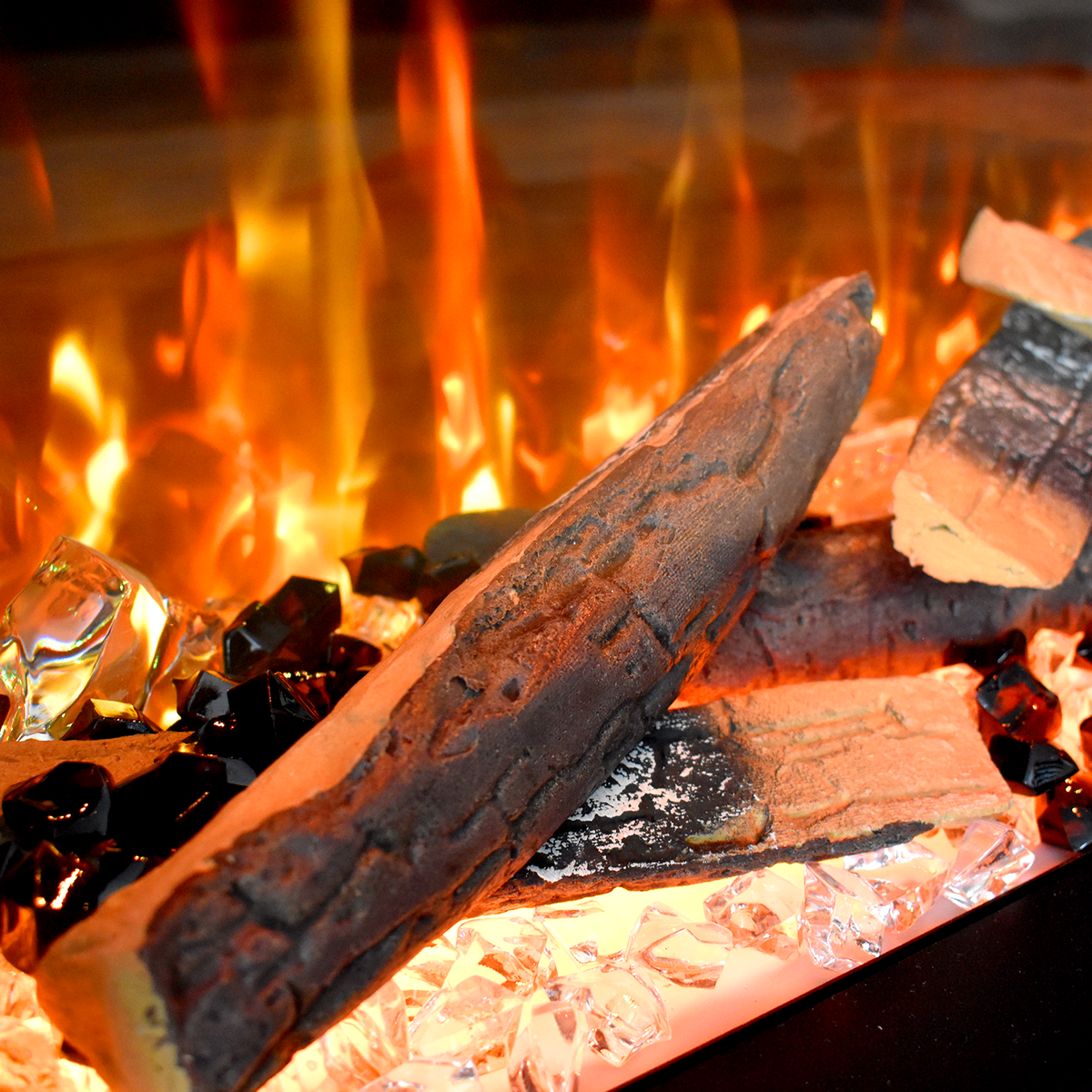 Glow Fire Elektrokamin 'Einstein' Linksoffen| LED Standkamin in weiß mit Heizung (1500 W) | HxBxT: 109x89x51cm - Image 4