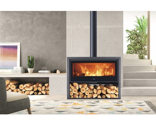 Kaminofen Panadero Chopin Stahl schwarz 8.9 kW mit Holzfach - Image 3