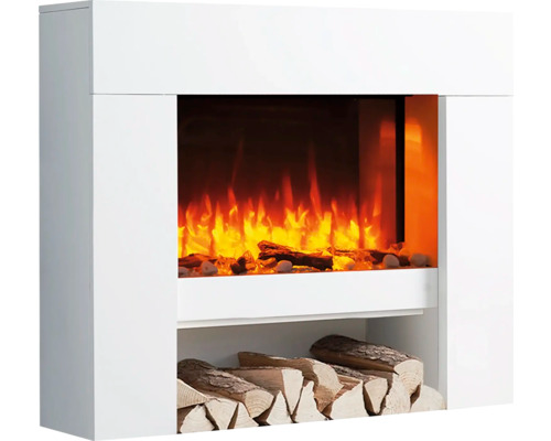 Elektrisches Kaminfeuer Balderia Naran weiß 2000 Watt inkl. Fernbedienung