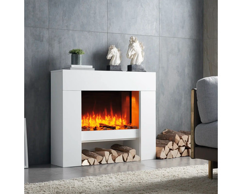 Elektrisches Kaminfeuer Balderia Naran weiß 2000 Watt inkl. Fernbedienung - Image 2