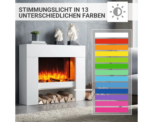 Elektrisches Kaminfeuer Balderia Naran weiß 2000 Watt inkl. Fernbedienung - Image 5